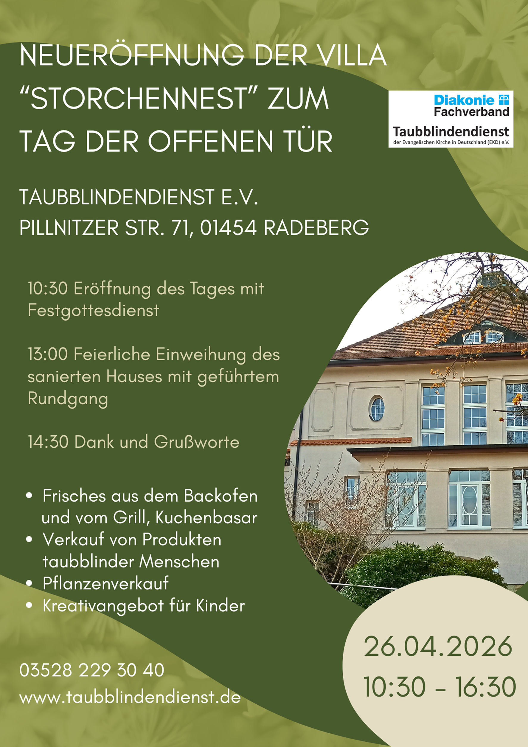 Einladung Plakat Einweihung Villa
