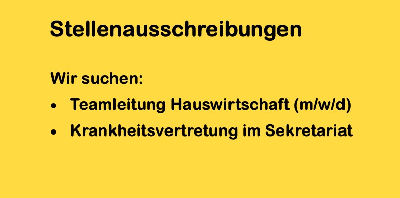 Stellenausschreibung